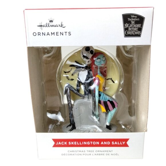 Hallmark Nightmare Before Christmas Jack Skellington and Sally Tree Ornament - Picture 2 of 12